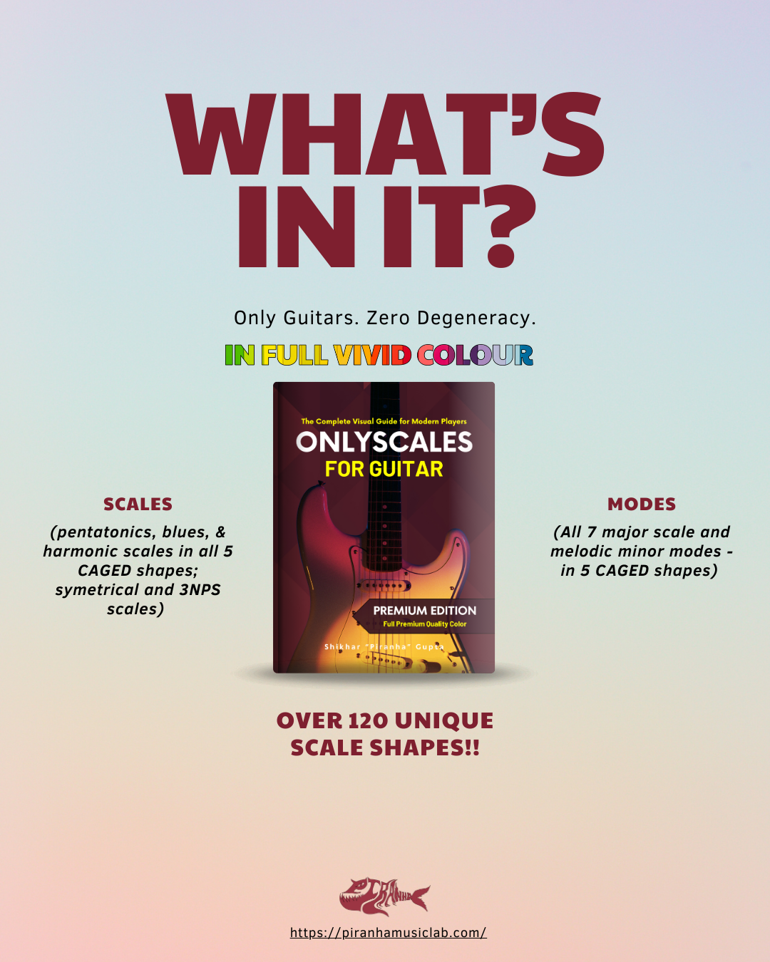 Only Scales for Guitar: The Complete Visual Guide for Modern Players (pdf)